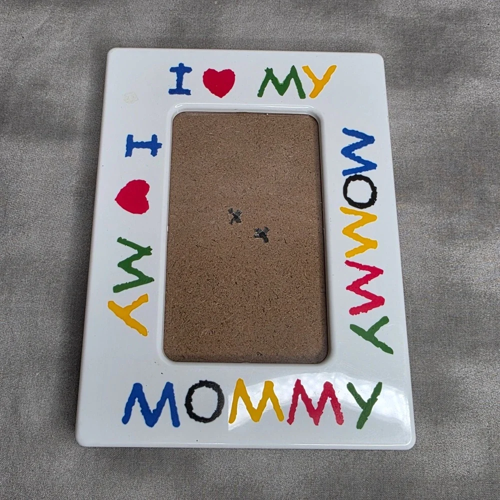 I LOVE ❤️ MY MOMMY Colorful Picture Frame Crayon Style 4x6